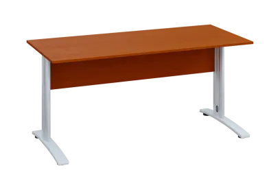 EPK 17 - 16 stůl kancelářský, kovová podnož bílá, deska 18 mm, široký 1600, třešeň šumavská